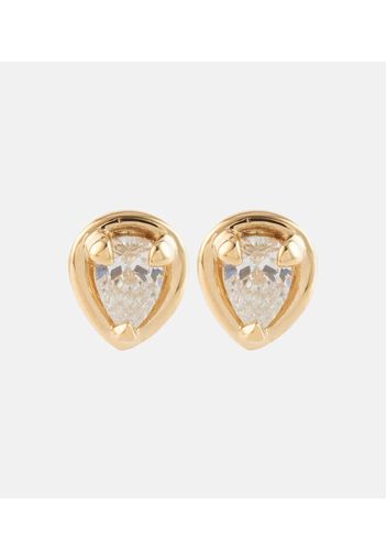 Orecchini Birthstone Bonbon in oro 14kt con diamanti