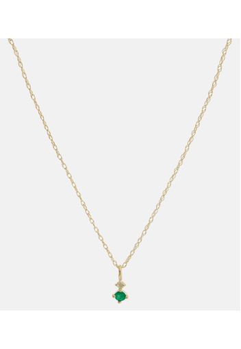 Choker Tiny Emerald Goddess in oro 14kt con smeraldi e diamanti