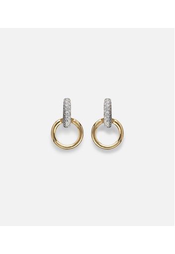 Orecchini Horsebit in oro 14kt con diamanti