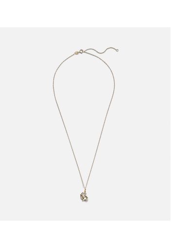 Collana Salt To My Pretzel in oro 10kt con diamanti