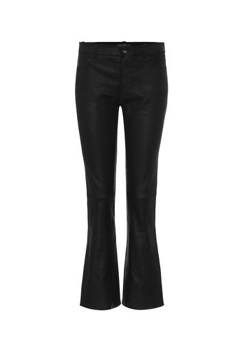 Pantaloni Dean cropped in suede