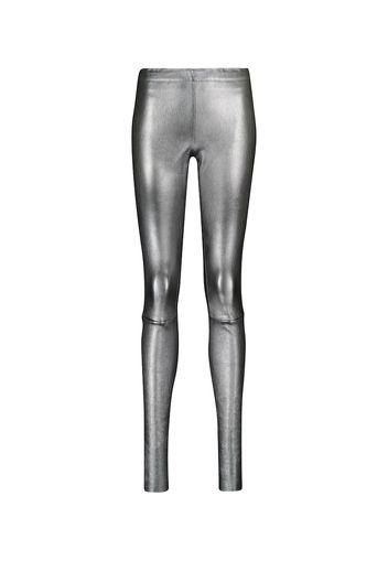 Leggings Carolyn in pelle metallizzata