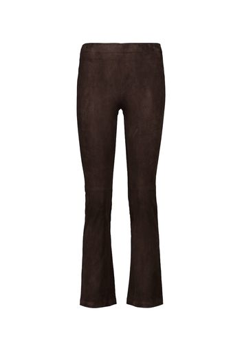 Pantaloni flared JP Twenty in suede