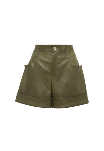 Shorts Tuco in pelle a vita alta