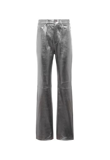 Pantaloni regular Terry in pelle