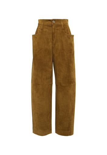 Pantaloni Cassidy a vita alta in suede