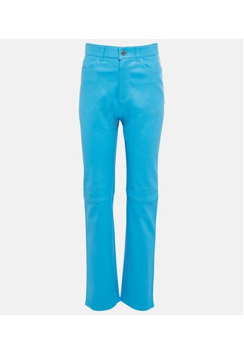 Pantaloni regular Terry in pelle