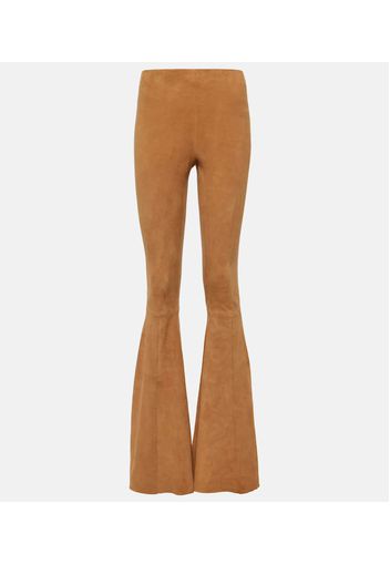 Pantaloni flared Cherilyn in suede