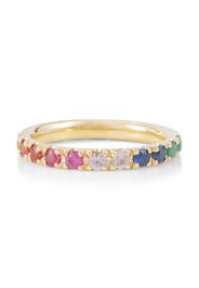 Anello eternity Rainbow Large in oro 14 kt con zaffiri, rubini, ametiste e smeraldi