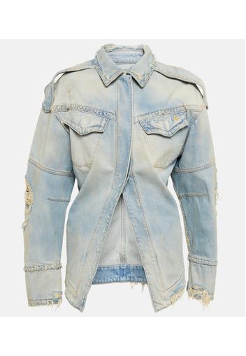 Giacca di jeans distressed