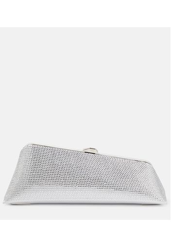 Clutch Long Night in pelle con cristalli