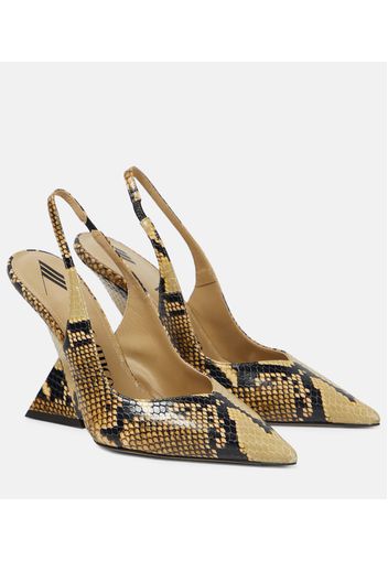 Pumps slingback Cheope in pelle stampata