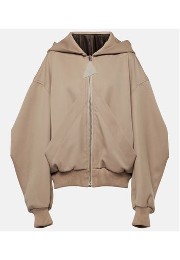 Bomber in gabardine di lana