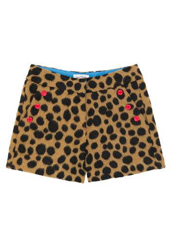 Shorts con stampa leopardata