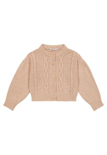 Cardigan Enzo in misto lana a trecce