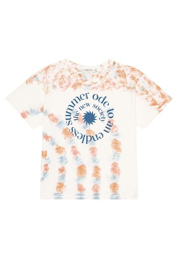 T-shirt in cotone con logo tie-dye