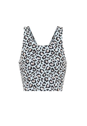 Top sportivo in jacquard leopardato