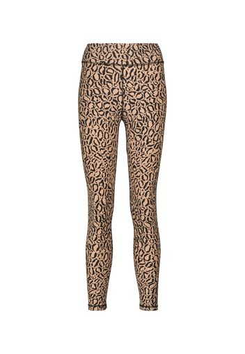 Leggings a vita alta con stampa leopardata