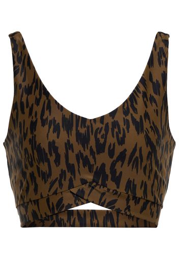 Top sportivo Bowie con stampa leopardata