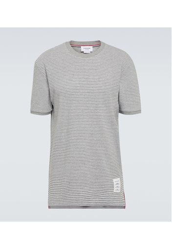 T-shirt in jersey di cotone a righe