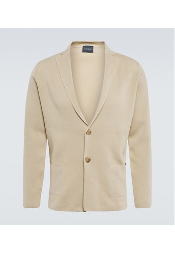 Blazer monopetto in maglia di cotone