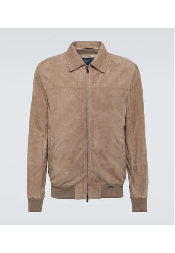 Bomber in suede