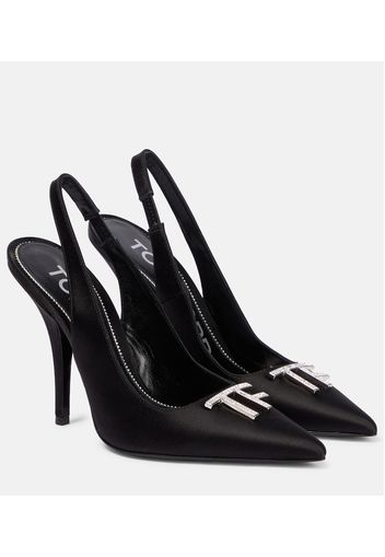 Pumps slingback TF in raso