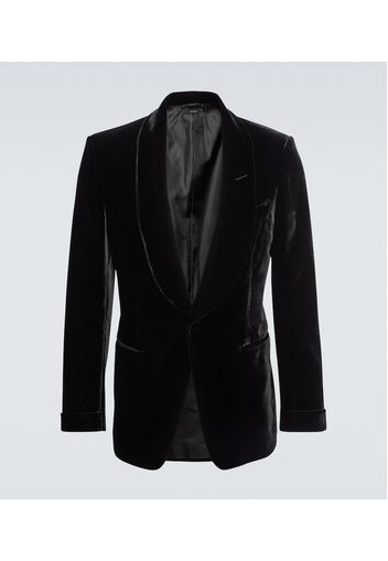 Blazer monopetto Shelton in velluto