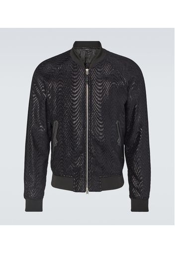 Giacca blouson con pelle