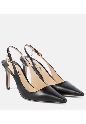 Pumps slingback in pelle