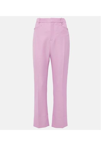 Pantaloni slim in misto lana