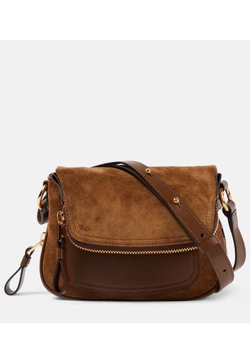 Borsa a tracolla in suede e pelle