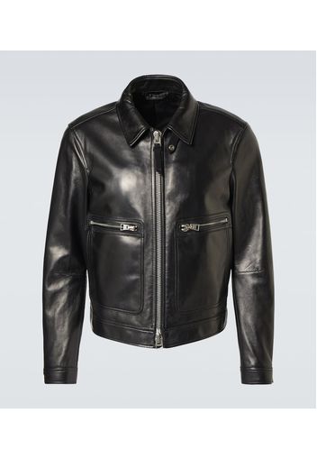 Giacca blouson in pelle