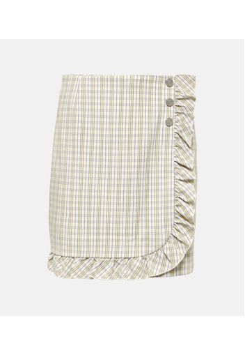 Skort in cotone a righe