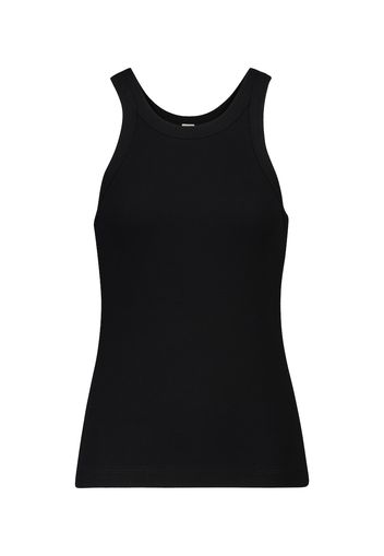 Tank top in cotone stretch a coste