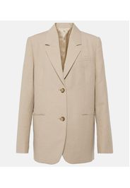 Blazer monopetto in misto lino