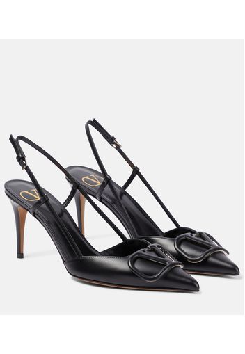 Pumps slingback VLogo 80 in pelle