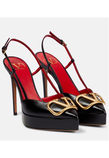 Pumps slingback VLogo in pelle