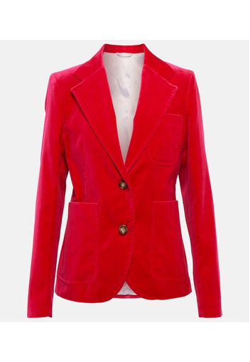 Blazer monopetto in velluto