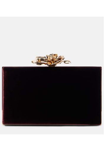 Clutch Frame Flower Mini in velluto