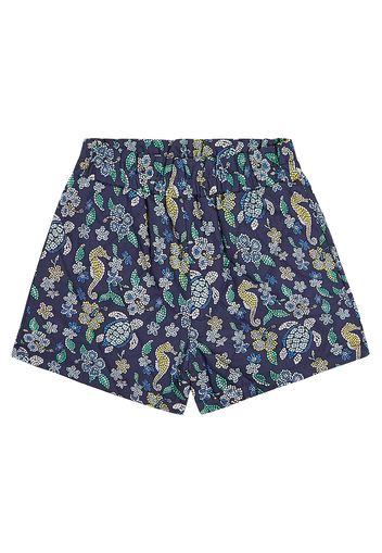 Shorts Mosaïque in cotone con stampa