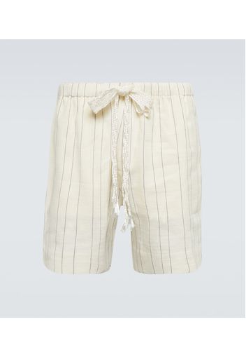 Shorts Cassette in lino e cotone a righe