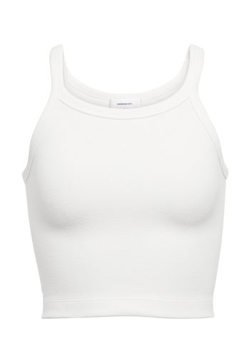 x Hailey Bieber - Tank top HB cropped in misto cotone