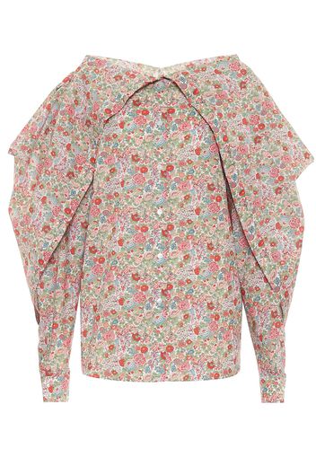 Blusa a stampa floreale in cotone