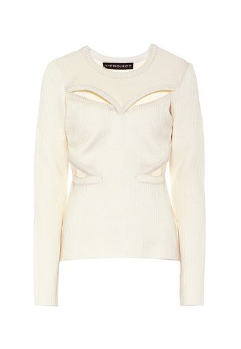 Pullover in misto lana con cut-out