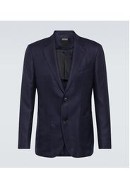 Blazer monopetto in cashmere e seta