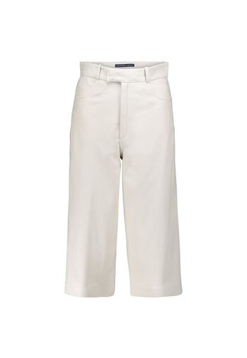 Pantaloni culottes in pelle