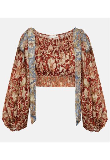 Top cropped Chintz in seta