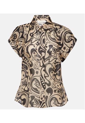 Blusa Matchmaker in lino e seta