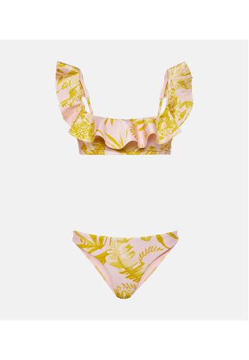 Bikini Golden con stampa floreale